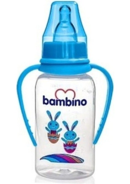 Mavi Kulplu 150 ml Pp Biberon, Güvenli ve Şık Tasarım