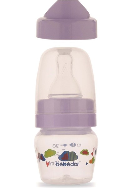Mini Mor Biberon 30ML, Şık ve Kullanışlı Bebek Için Renkli Seçenek