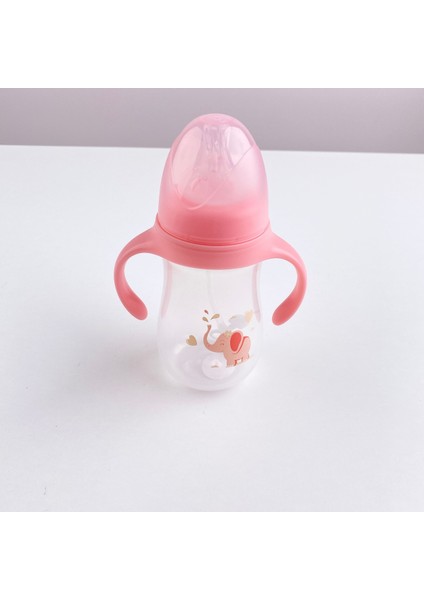 Sevimli Pembe Fil Orta Boy Biberon Bebek ve Çocuklar Için Renkli ve Tatlı Tasarım