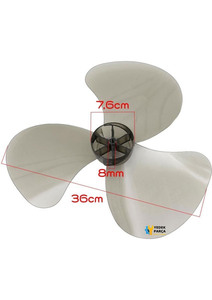 Vestel Uyumlu AV4310S Vantilatör Pervanesi / Sert Plastik - Kristal - Şeffaf fiyatları