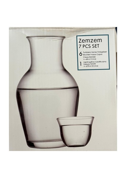 7 Parça Desenli Cam Zemzem Takımı – Sürahi ve Bardak Seti modelleri