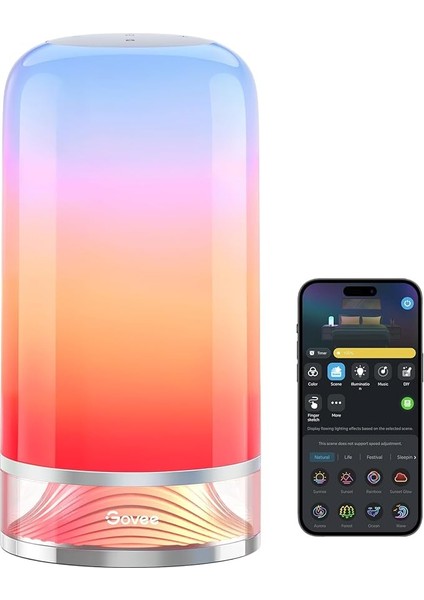 Akıllı LED Dokunmatik Masa Lambası | Rgbıcww Işık, Alexa & Matter Uyumlu, 64 Sahne Modu, 500 Lümen, Zamanlayıcı Destekli