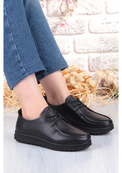 2610 Rahat Yumuşak Esnek Kauçuk Taban Hakiki Deri Kadın Ayakkabı