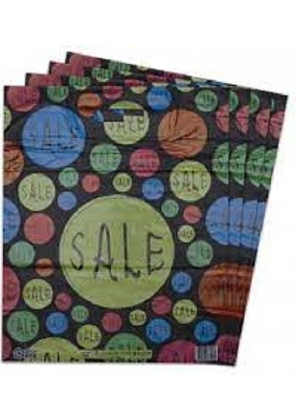 No:4 (40*50) Sale Desenli Takviyeli Elgeçme Poşet 50 Adet