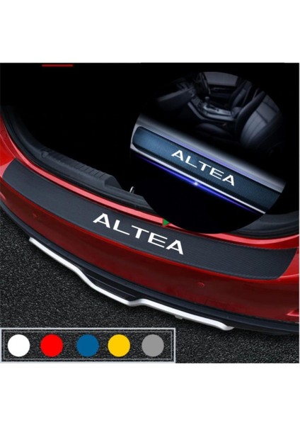 Seat Altea Için Özel Yeni Uyumlu Aksesuar Oto Bagaj ve Kapı Eşiği Özel Yeni Sticker Seti Karbon