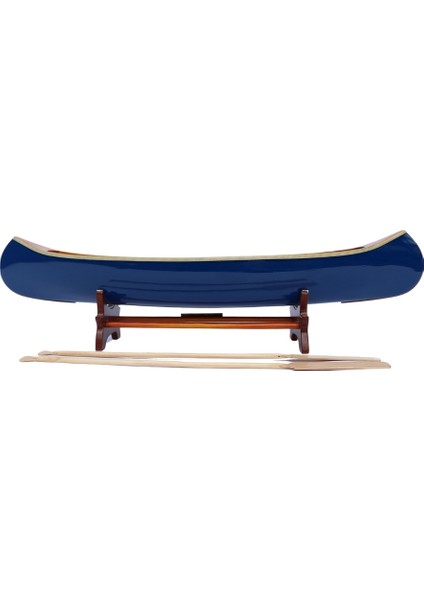 Koyu Lacivert Peterborough Ahşap Model Koleksiyonluk Geleneksel El Yapımı Kano Maketi It-Sold indirimleri