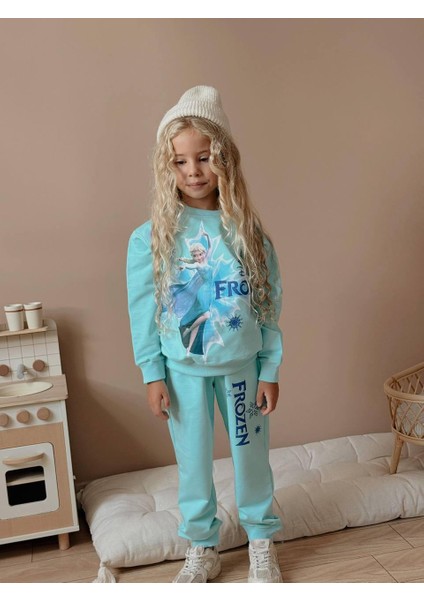 Frozen Elsa 2 Iplik Kumaş Kız Çocuk Alt Üst Takım Süper Kalite fiyatları