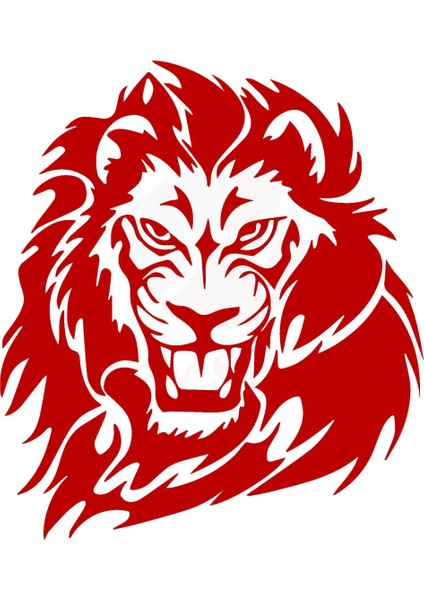 Aslan Tasarımlı Oto Özel Yeni Sticker Kırmızı 30*25 cm