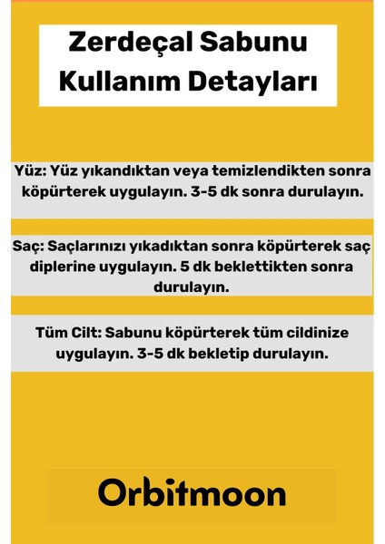 Özel Üretim Doğal El Yüz Saç Vücut Güzel Koku Leke Karşıtı Orijinal Zerdeçal Ekstraktı Sabunu 2 Adet modelleri