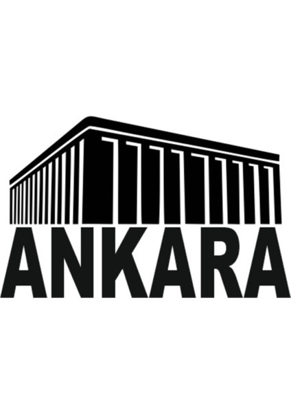 Anıtkabir Ankara Oto Özel Yeni Sticker Siyah 14*9 cm