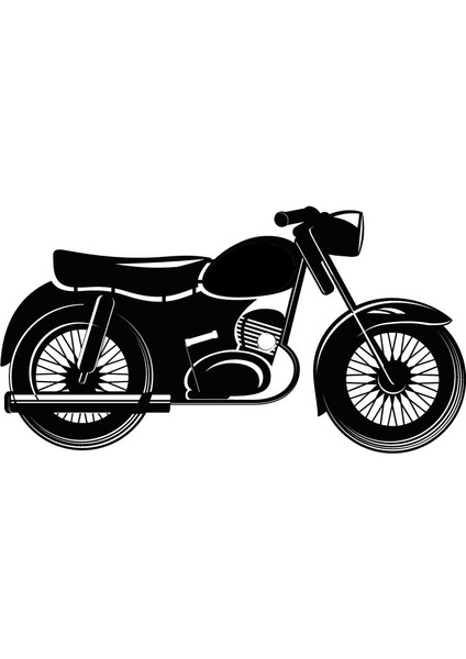 Klasik Motosikletler 6 Sticker 15 x 7 cm
