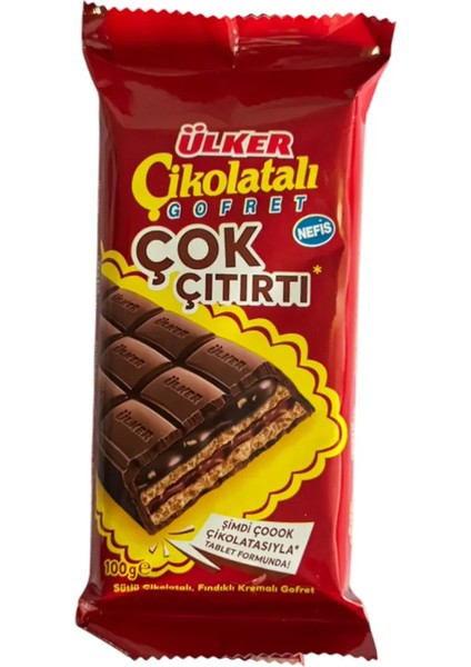 Çikolatalı Gofret Midi Boy 100 G | Kakaolu Kaplamalı Gofret | Atıştırmalık Tatlı