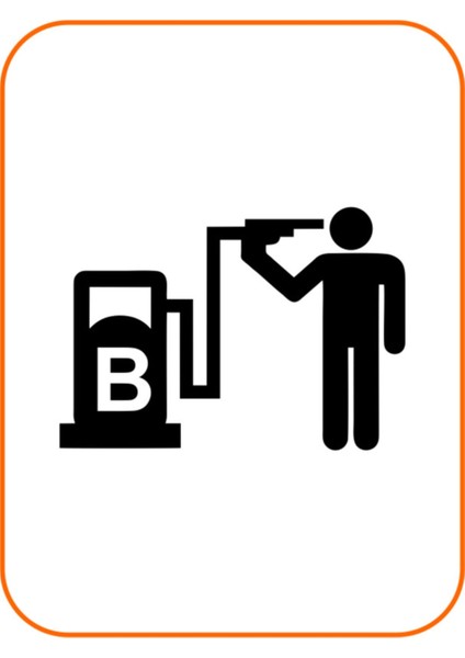 Oto Yakıt Depo Yakıt Kapağı Özel Yeni Sticker Siyah 14*10 cm