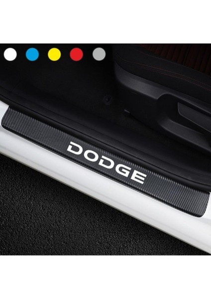 Dacia Dokker Için Özel Yeni Uyumlu Aksesuar Oto Kapı Eşiği Özel Yeni Sticker Karbon 4 Adet
