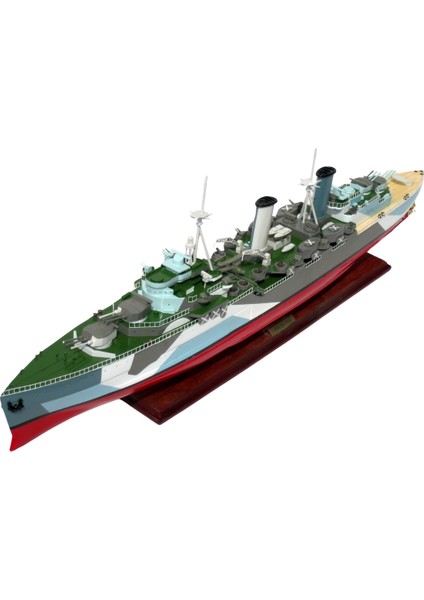 Ingiltere Kraliyet Donanması Hms Belfast Ahşap Koleksiyonluk Savaş Gemisi Modeli Maketi fırsatları