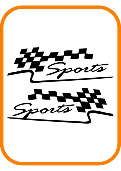 Sports Far Üstü Veya Kaporta Özel Yeni Sticker Sağ-Sol Siyah 2 Adet 30*10 cm fiyatları