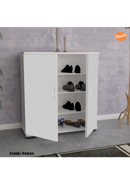Ayakkabılık 2 kapaklı Ayakkabı Dolabı Raflı