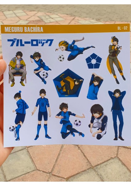 Bluelock-Meguru Bachira-Parlak Kağıt -2li Sticker Set-Telefon Süsleme Blue Lock