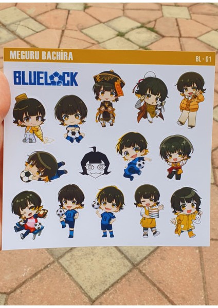 Bluelock-Meguru Bachira-Parlak Kağıt -2li Sticker Set-Telefon Süsleme Blue Lock
