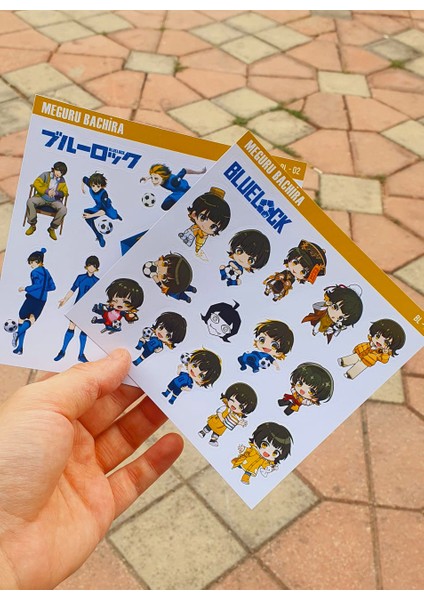 Bluelock-Meguru Bachira-Parlak Kağıt -2li Sticker Set-Telefon Süsleme Blue Lock
