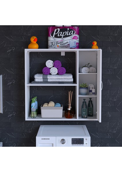 Urla Asma Banyo Dolabı Çok Amaçlı Banyo Dolabı Makina Üstü Dolap Asma Dolap