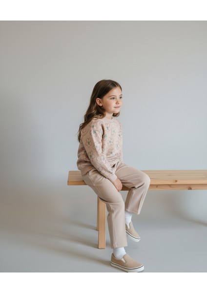 Çiçek Desenli Iki Ip Kız Çocuk Alt Üst Takım fiyatları