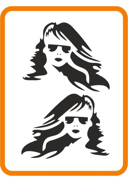 Madonna 2 Adet Sağ-Sol Takım Ticari Araç Oto Özel Yeni Sticker 40*30 cm Siyah