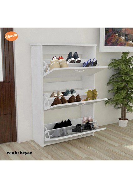 Duser Kapaklı Ayakkabılık Dolabı Üç Kapaklı Ayakkabı Dolabı