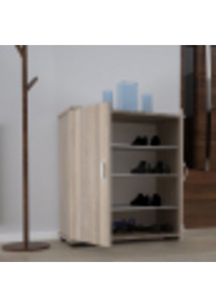 2 Kapaklı 4 Raflı Ayakkabılık Çok Amaçlı Dolap Ofis Dolabı fiyatları