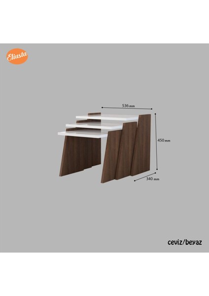 3 Lu Zigon Sehpa Takımı Sunum Sehpa modelleri