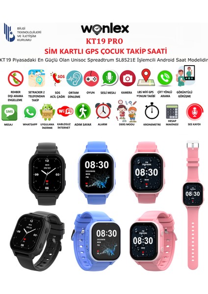 KT19 Android 4g Sim Kartlı Akıllı Çocuk Takip Saati