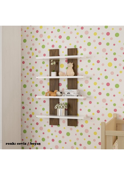 4 Lü Duvar Rafı Duvar Ünitesi