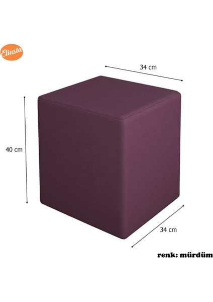 Kare Puf Ahşap Iskeletli fırsatları