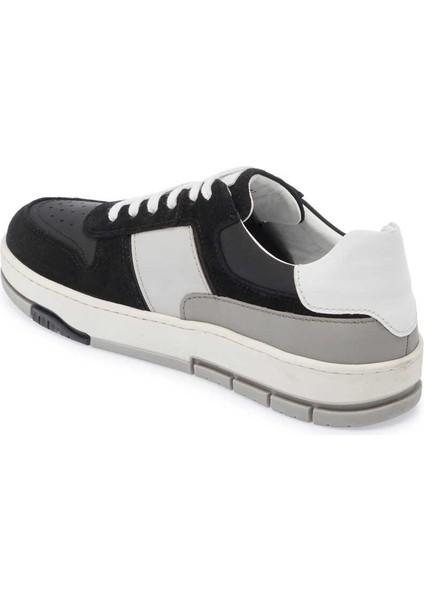 Siyah Hakiki Deri Erkek Sneaker - E24I1AY56731-A01 fırsatları