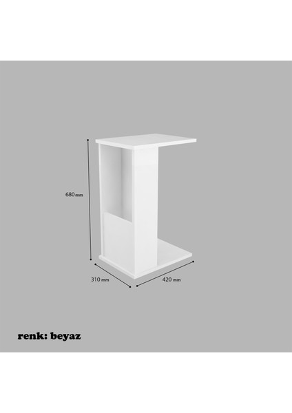C Yan Sehpa Tekerlekli Gazatelik Koltuk Yanı Sehpah Cok Kulanışlı