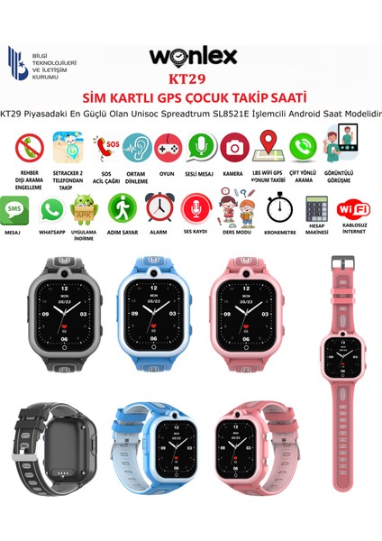 KT29-21 4g Android Sim Kartlı Çocuk Takip Saati