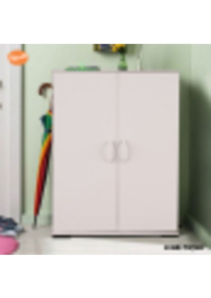 2 Kapaklı 4 Raflı Ayakkabılık