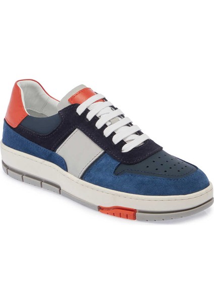 Lacivert Hakiki Deri Erkek Sneaker - E24I1AY56731-D44 fiyatları