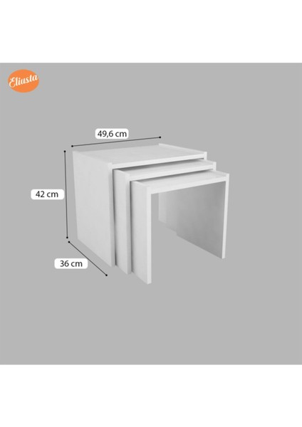 3 Lü Zigon Sehpa ARD-301 modelleri