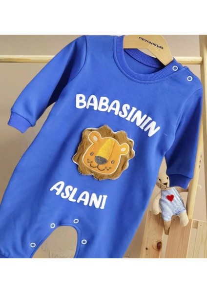 Babasının Aslanı Kabartma Yazı Detaylı Organik Pamuk Lüx Tulum fiyatları