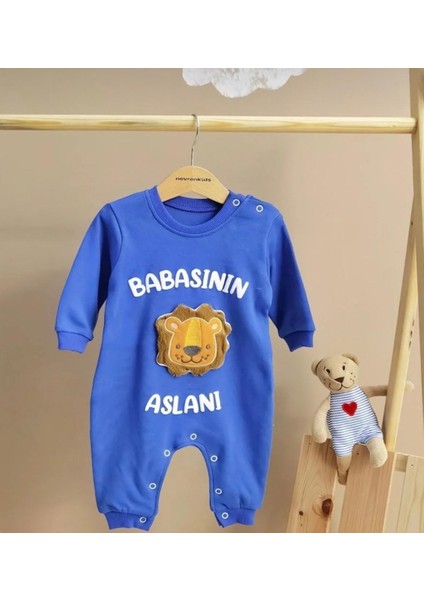 Babasının Aslanı Kabartma Yazı Detaylı Organik Pamuk Lüx Tulum modelleri