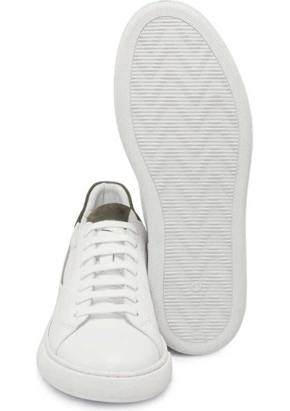 Beyaz Hakiki Deri Erkek Sneaker - E24I1AY56729-B69
