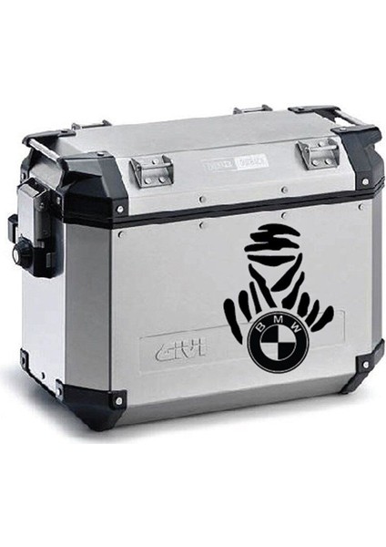 Bmw Desenli Motosiklet Çanta Sticker Etiket Modeli