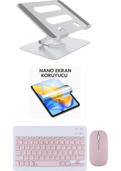 iPad 10.2 9.nesil Uyumlu Stand Ekran Koruyucu Klavye Mouse Set