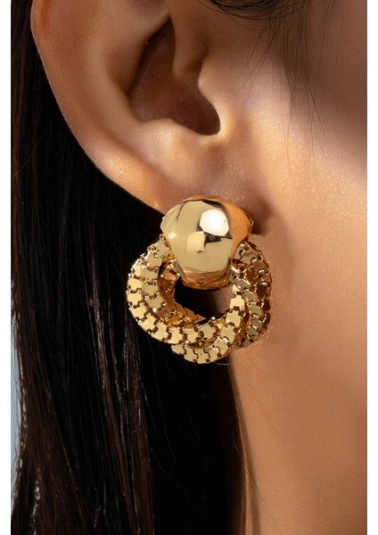 Zincir Halka Altın Kaplama Kadın Küpe fırsatları