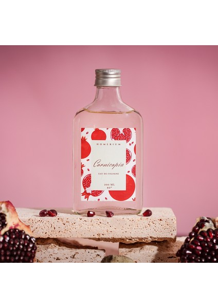 Cornicopia Parfümlü Kolonya Nar 200 ml Cam Şişe