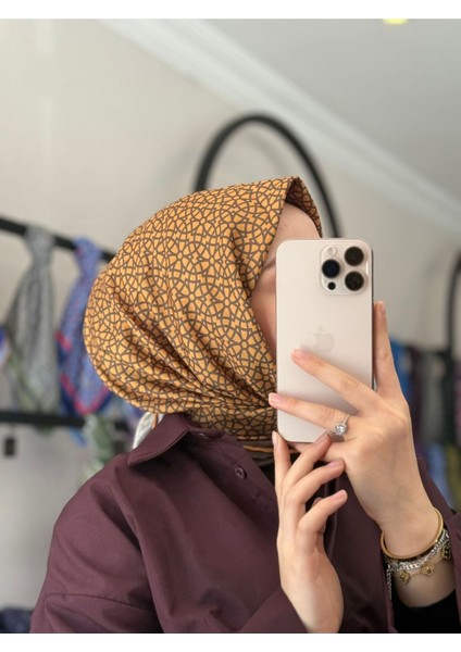 Geometri Desen Soft Eşarp