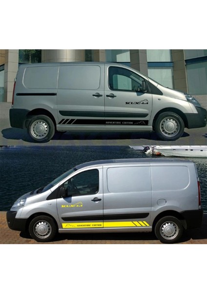 Fiat Scudo Yan Kapı Şerit Sticker Etiket Modeli