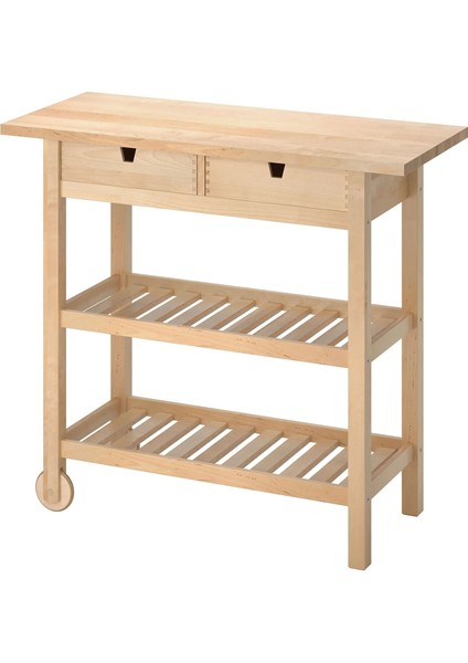 Förhöja Servis Arabası Huş 100X43X90 cm