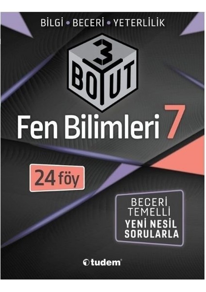 Tudem Yayınları 7. Sınıf Fen Bilimleri 3 Boyut Soru Bankası